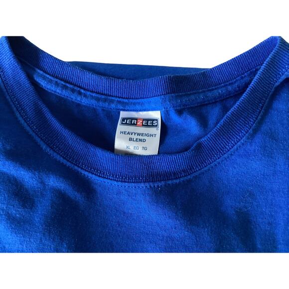 Wisconsin Badgers Jerzees Heavyweight Graphic Tee Size XL Blue - Picture 2 of 3